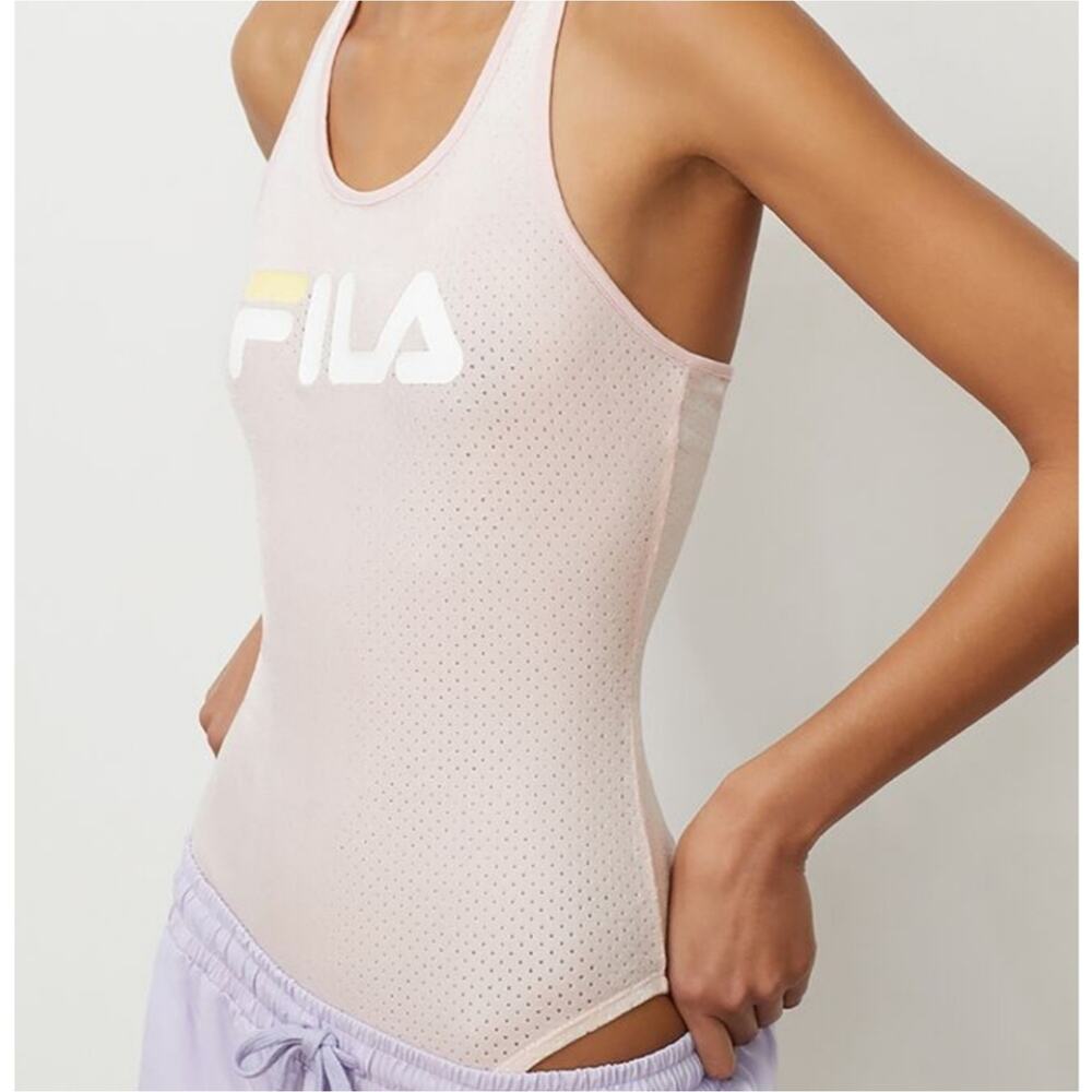 FILA Pink Lupita Racerback Bodysuit Size Small NWT | Streetwear Athleisure Sport